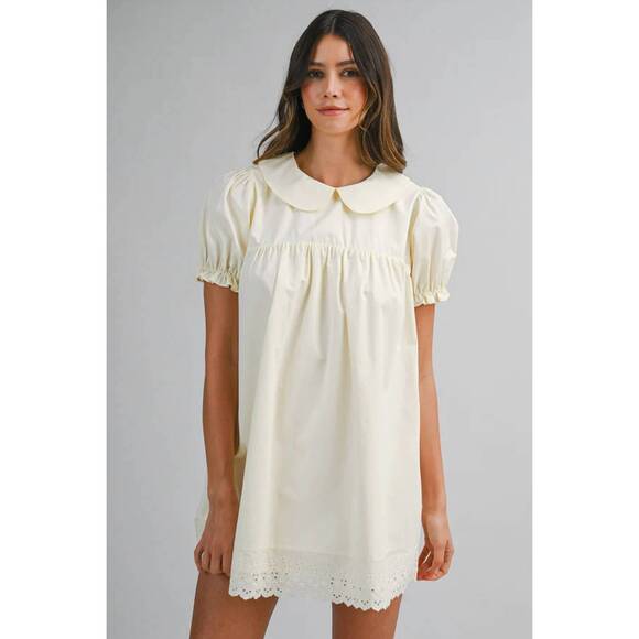 MABLE Dresses & Skirts - NEW MABLE sweet buttercup mini dress in butter yellow